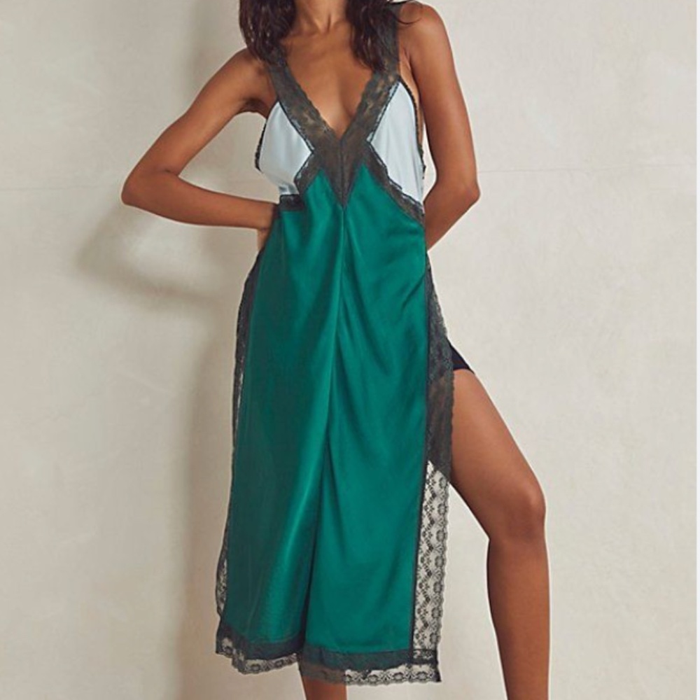 Free People Tri Me Midi Slip